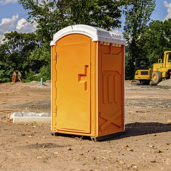 what is the expected delivery and pickup timeframe for the portable toilets in Clark County Illinois